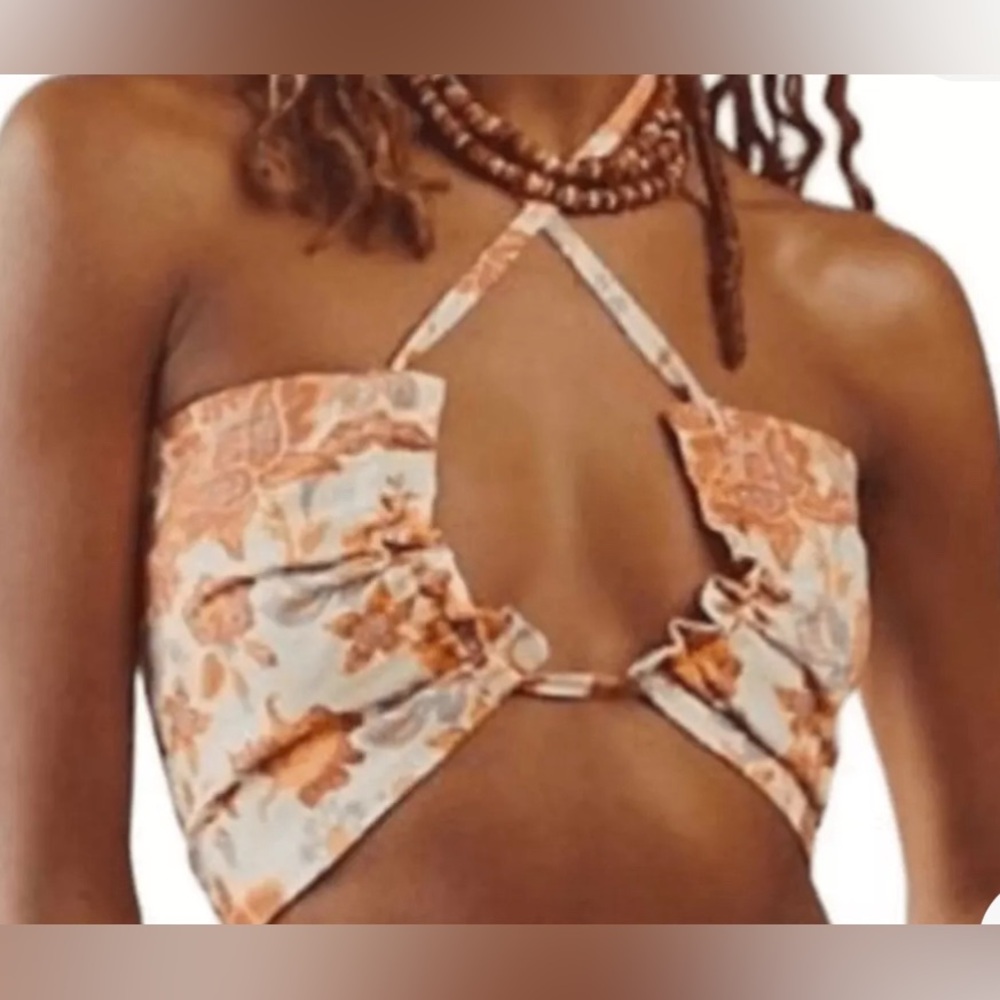 Free People Summer Of Love Convertible Bra Natural Combo Size L NWOT